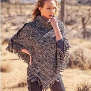 Nomads Hemp Wear Peaceful Poncho - L - Dusty Mauve Mix - Like New